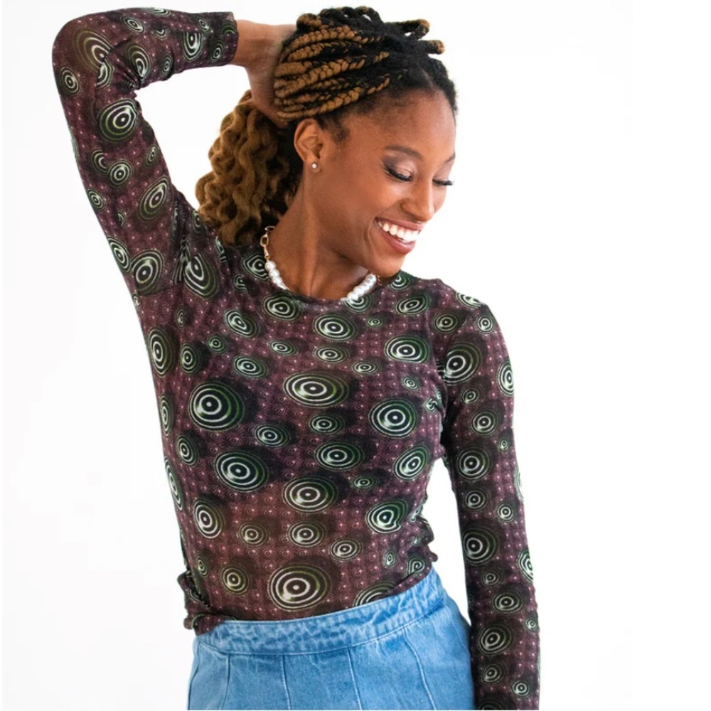 JEAN PAUL GAULTIER Psychedelic Mesh Top